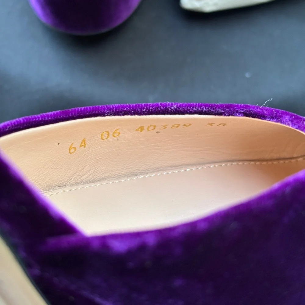 NWOT Gianvitto Rossi 38 Holly mary jane d’orsay velvet platform pumps - Picture 6 of 8